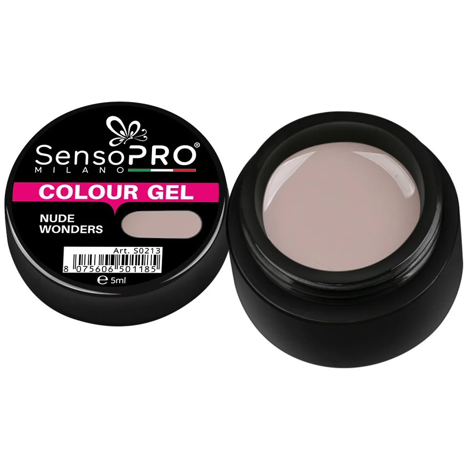 Gel UV Colorat Nude Wonders 5ml, SensoPro Milano