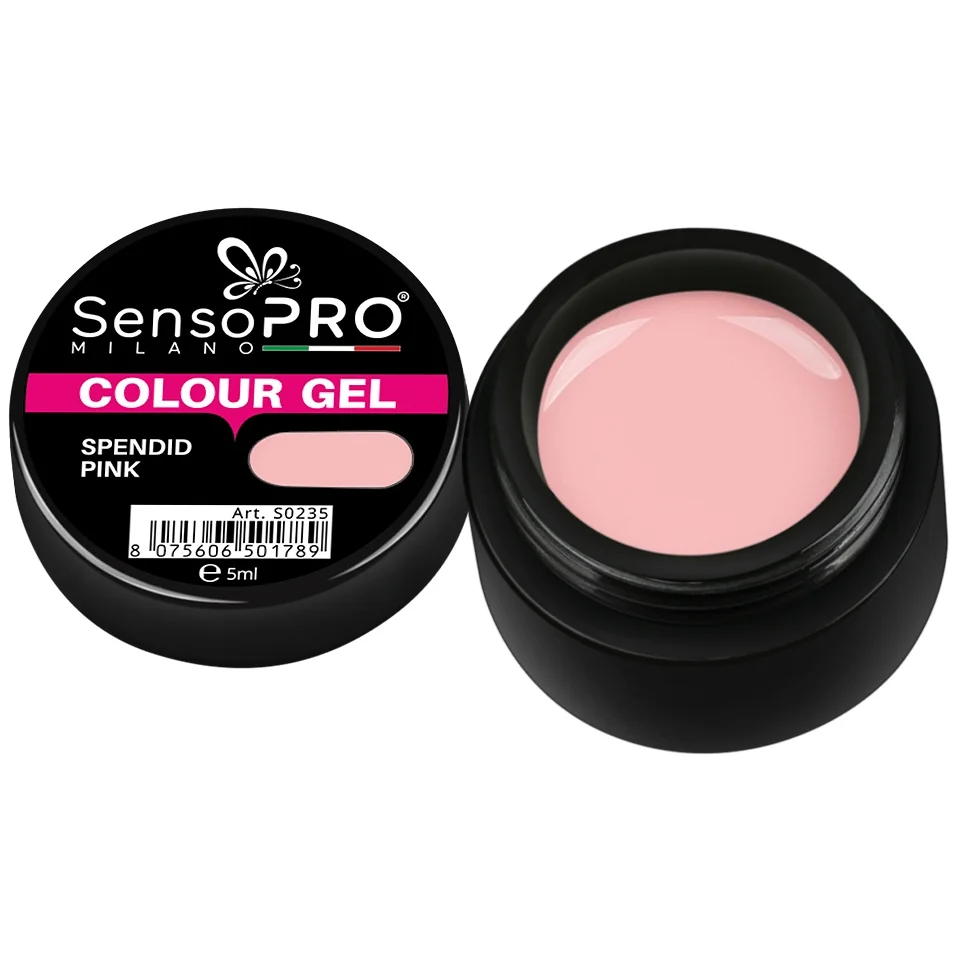 Gel UV Colorat Spendid Pink 5Ml, SensoPRO Milano