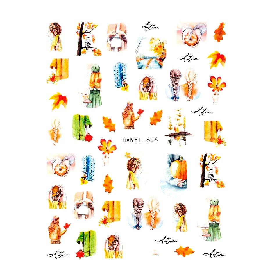 Abtibilduri Unghii SensoPRO Milano Fall Colors, model HANYI-606