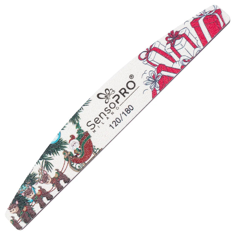 Pila Unghii Semiluna 120/180 Winter Edition - SensoPRO Milano, Santa's Joy