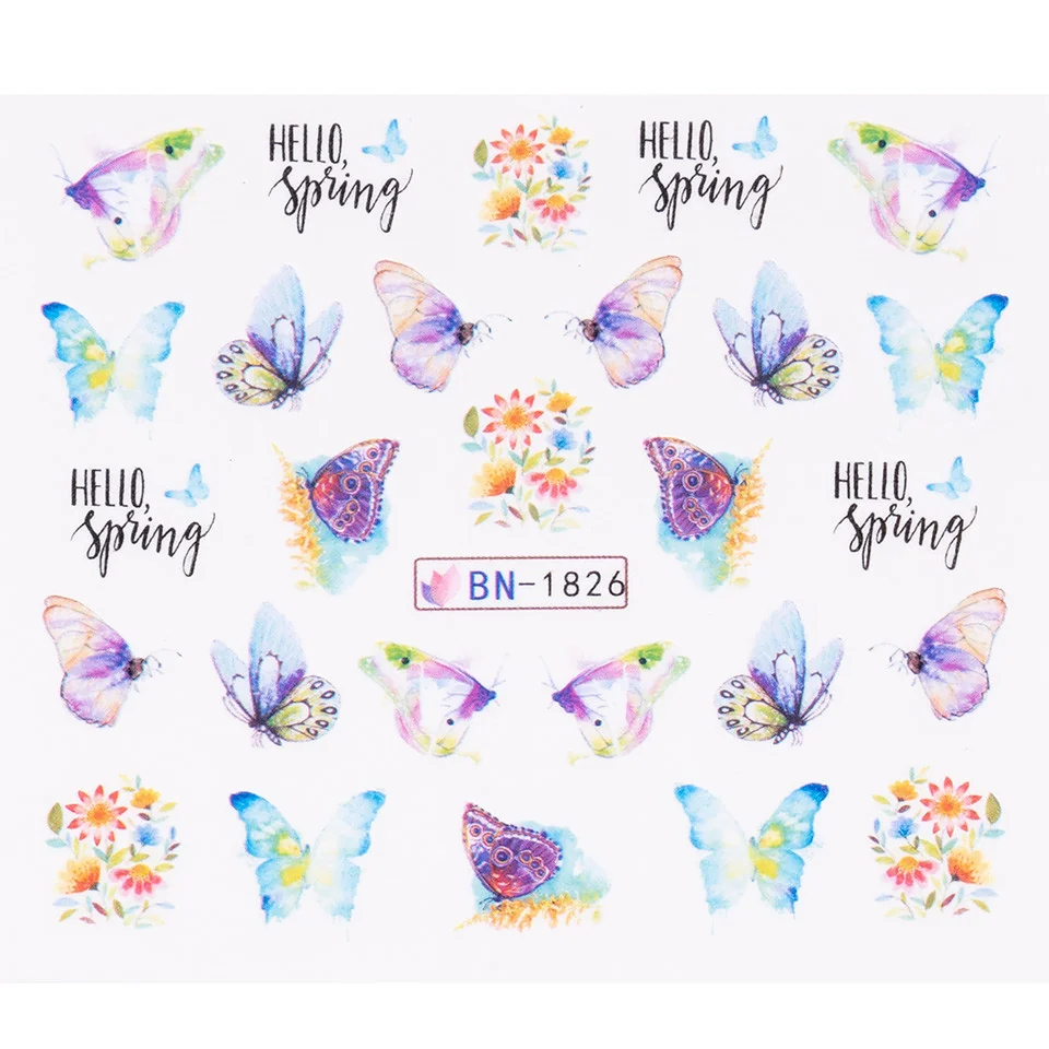 Tatuaj Unghii LUXORISE Butterfly Wink, BN-1826