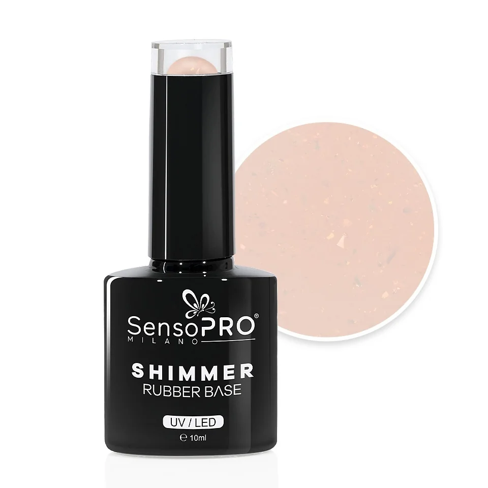 Shimmer Rubber Base SensoPRO Milano - #25 French Vanille, 10ml