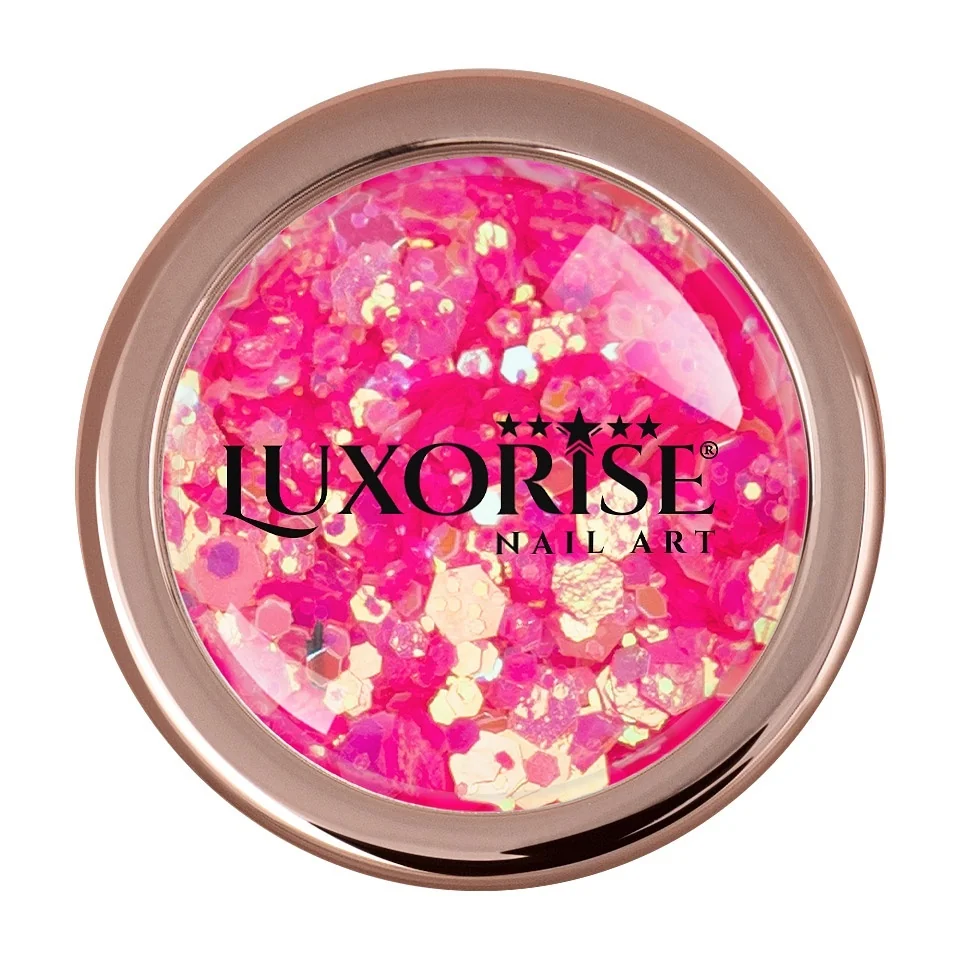 Paiete Unghii Neon Fluorescent LUXORISE, Light Pink