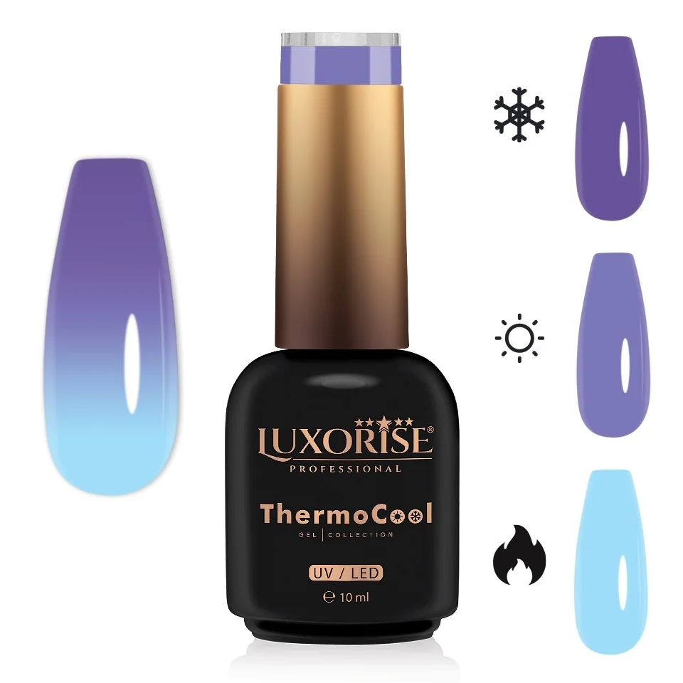 Oja Semipermanenta Termica 3 Culori LUXORISE ThermoCool - Secret Place 10ml