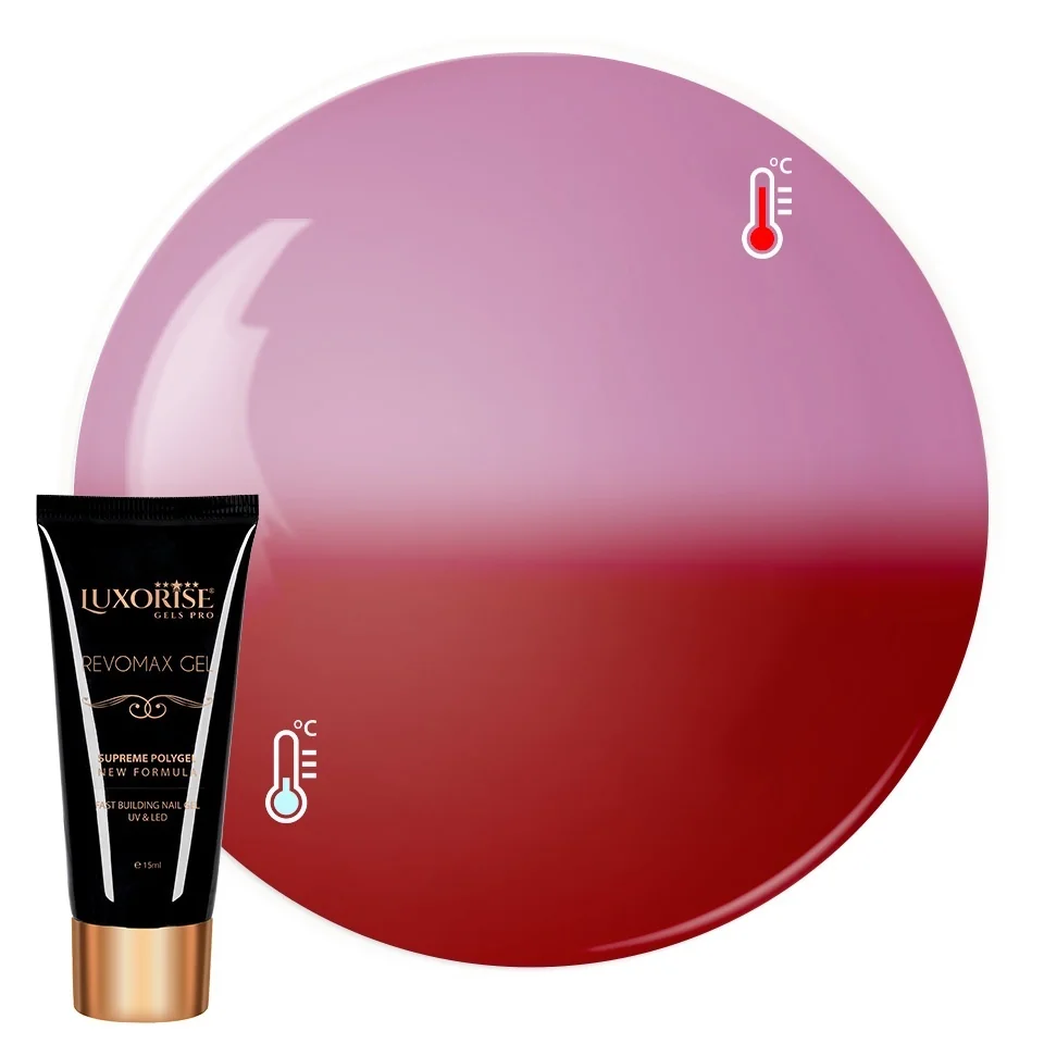 Polygel Thermo REVOMAX GEL LUXORISE Ruby Flaming, 15ml