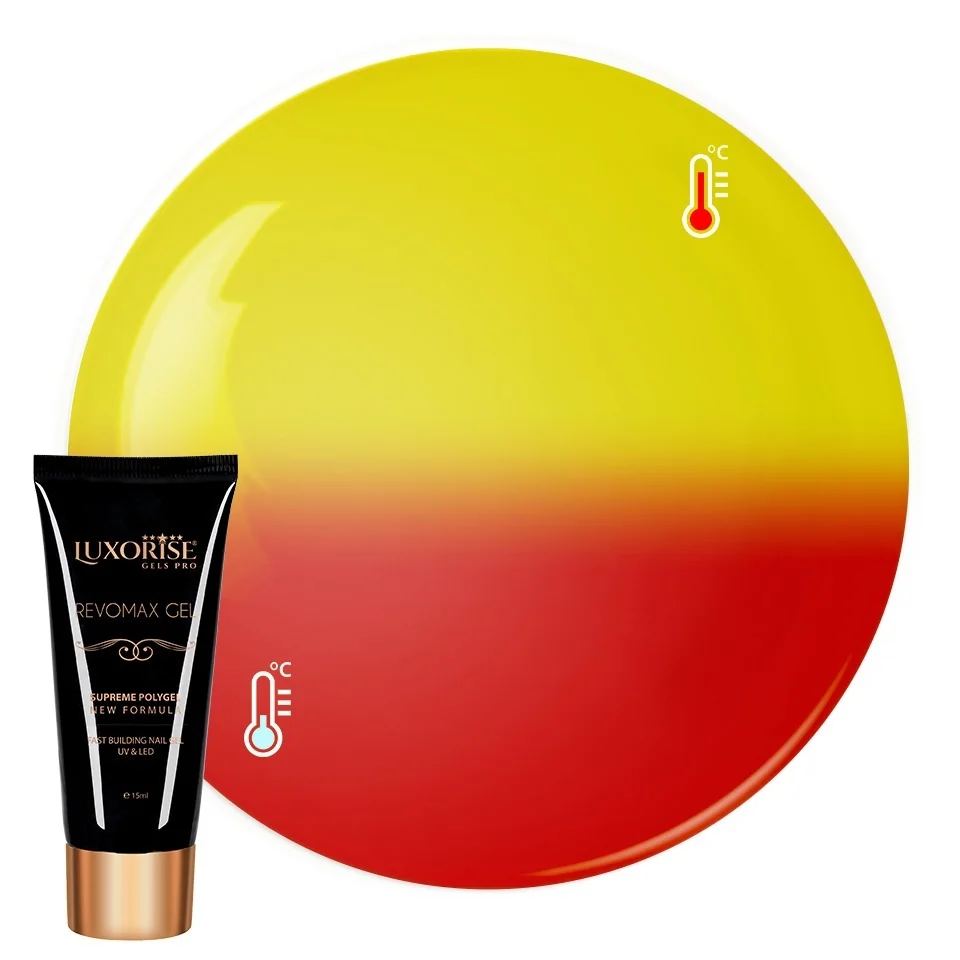Polygel Thermo REVOMAX GEL LUXORISE Fiery Rose, 15ml