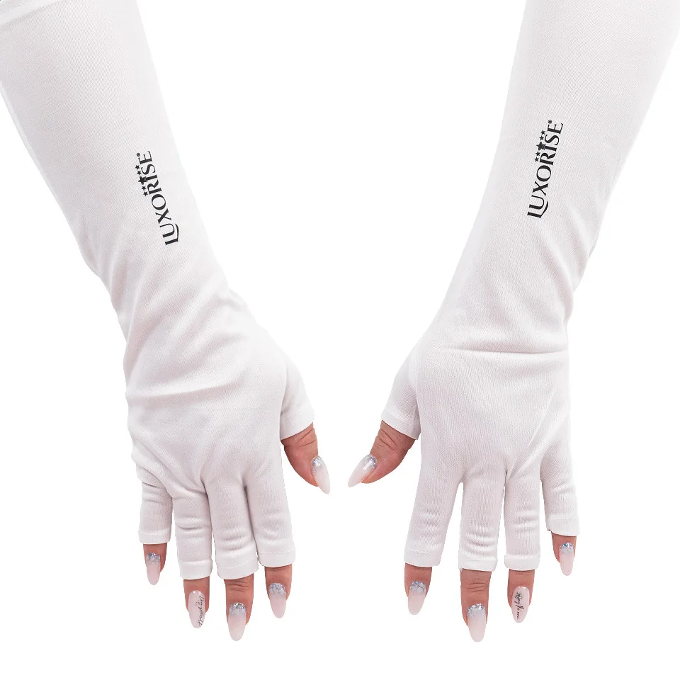 Manusi Protectie UV LUXORISE - alb marime universala L38 cm