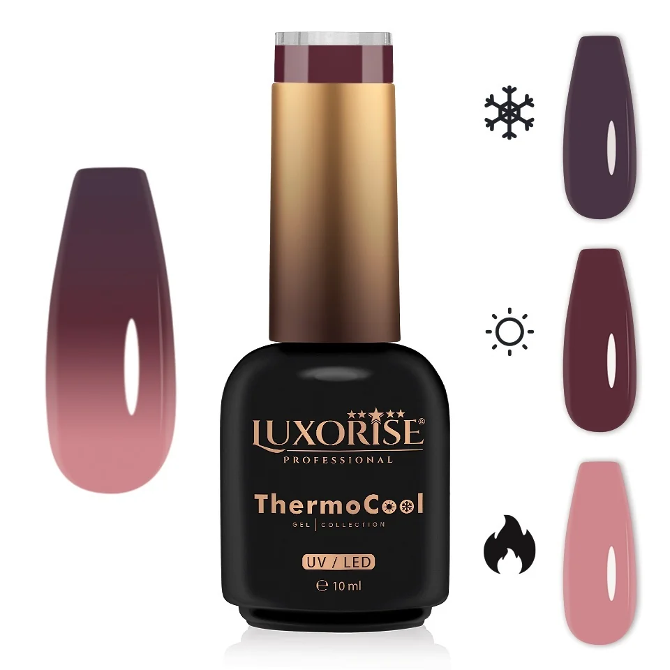 Oja Semipermanenta Termica 3 Culori LUXORISE ThermoCool - Silky Sky 10ml