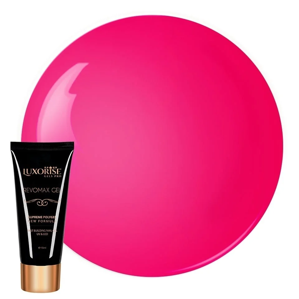 Polygel REVOMAX GEL LUXORISE Neon Fuchsia, 15ml