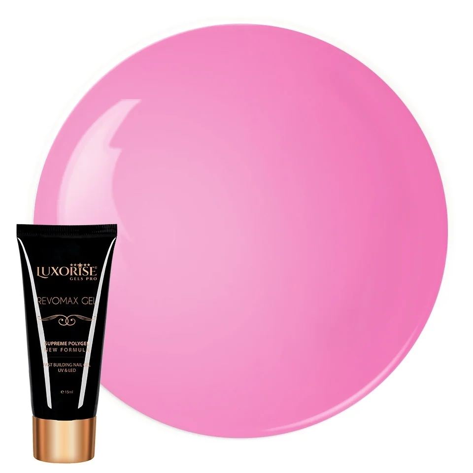 Polygel REVOMAX GEL LUXORISE Raspberry Chips, 15ml