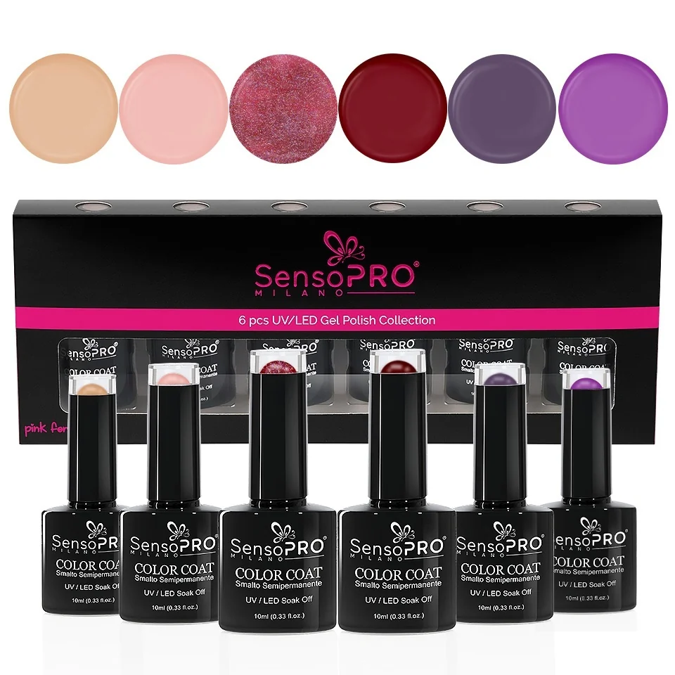 Set 6 Oje Semipermanente 10ml SensoPRO Milano, Hollywood Boulevard