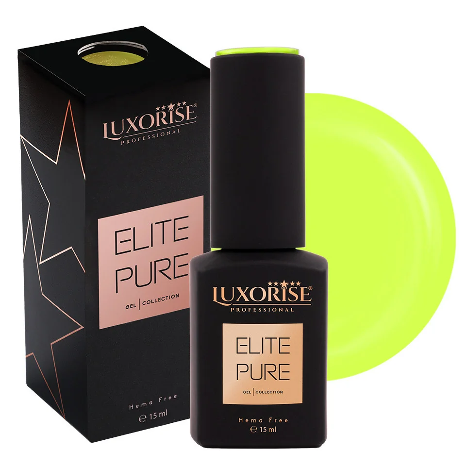 Oja Semipermanenta Hema Free LUXORISE ELITE PURE- Fluorescent Yellow, 15ml