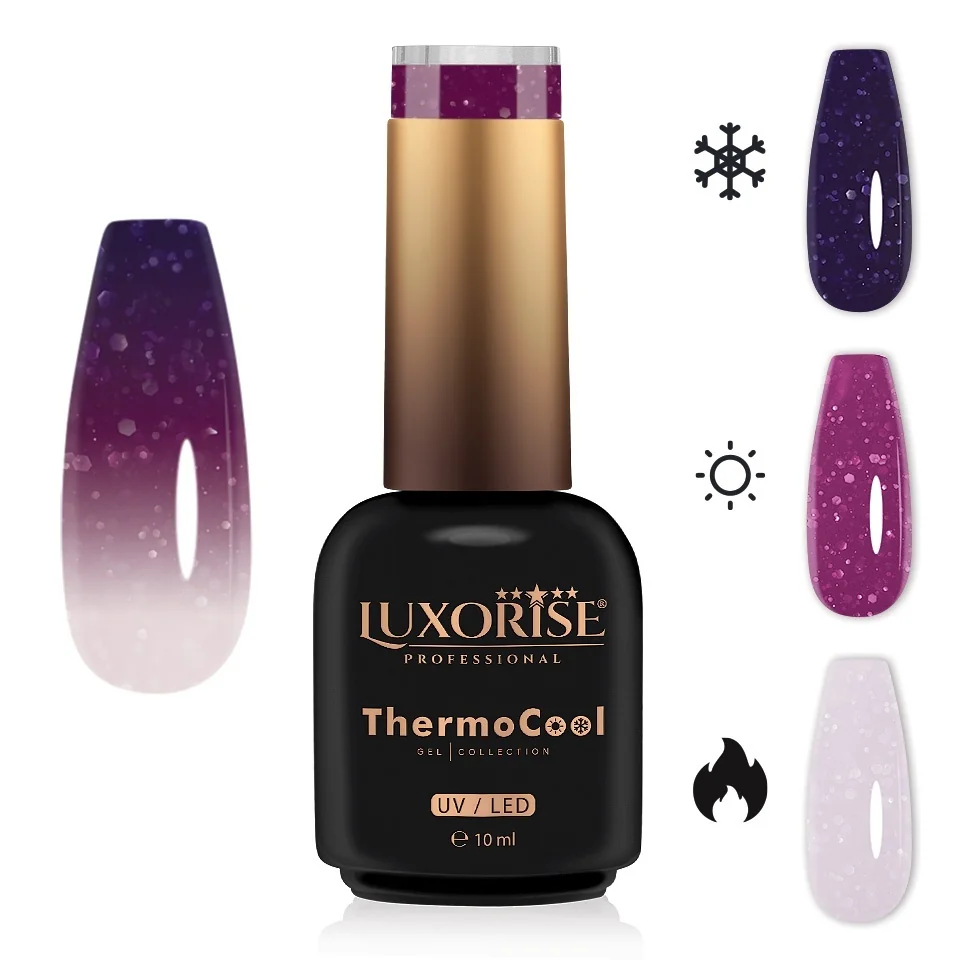 Oja Semipermanenta Termica 3 Culori LUXORISE ThermoCool - Radiant Princess 10ml