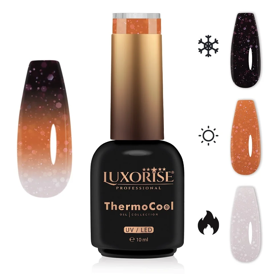 Oja Semipermanenta Termica 3 Culori LUXORISE ThermoCool - Magic Spritz 10ml