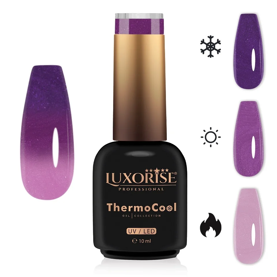 Oja Semipermanenta Termica 3 Culori LUXORISE ThermoCool - Moody Princess 10ml