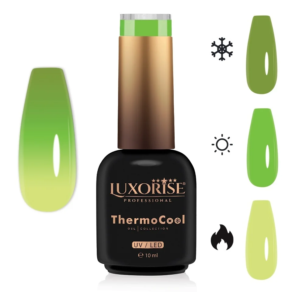 Oja Semipermanenta Termica 3 Culori LUXORISE ThermoCool - Citrus Cooler 10ml