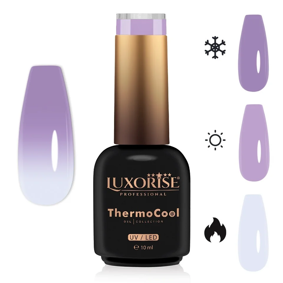 Oja Semipermanenta Termica 3 Culori LUXORISE ThermoCool - Hidden Innocence 10ml