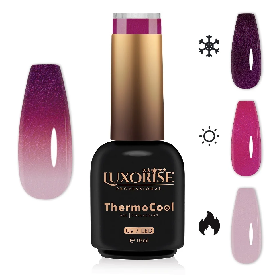 Oja Semipermanenta Termica 3 Culori LUXORISE ThermoCool - Lavender Shades 10ml