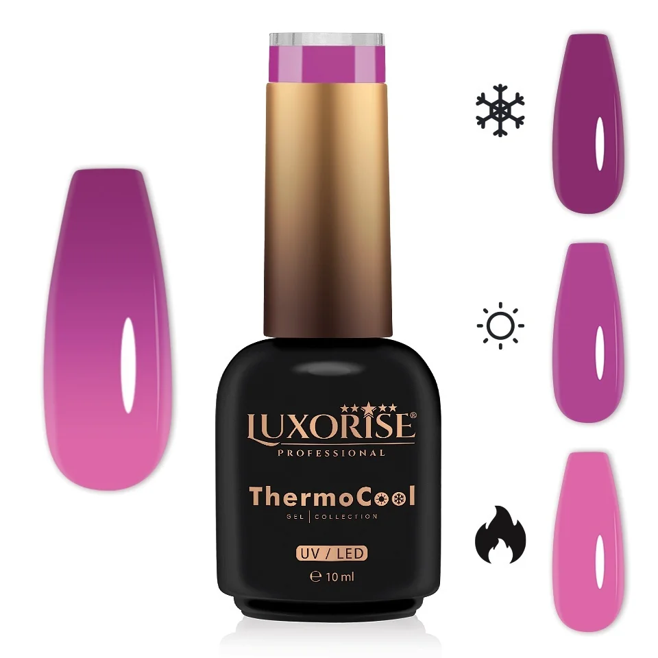 Oja Semipermanenta Termica 3 Culori LUXORISE ThermoCool - Dolly Grace 10ml