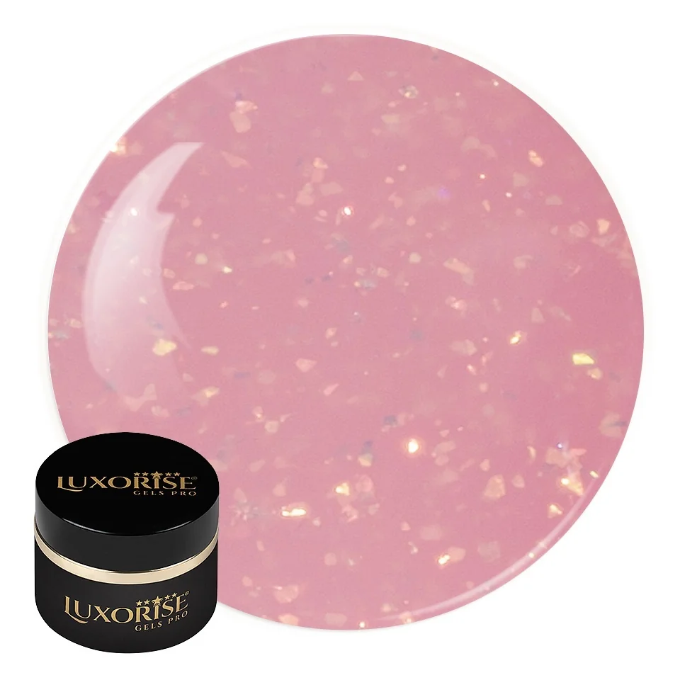 Gel UV Constructie Unghii RevoFlex LUXORISE 15ml, Blush Shimmer