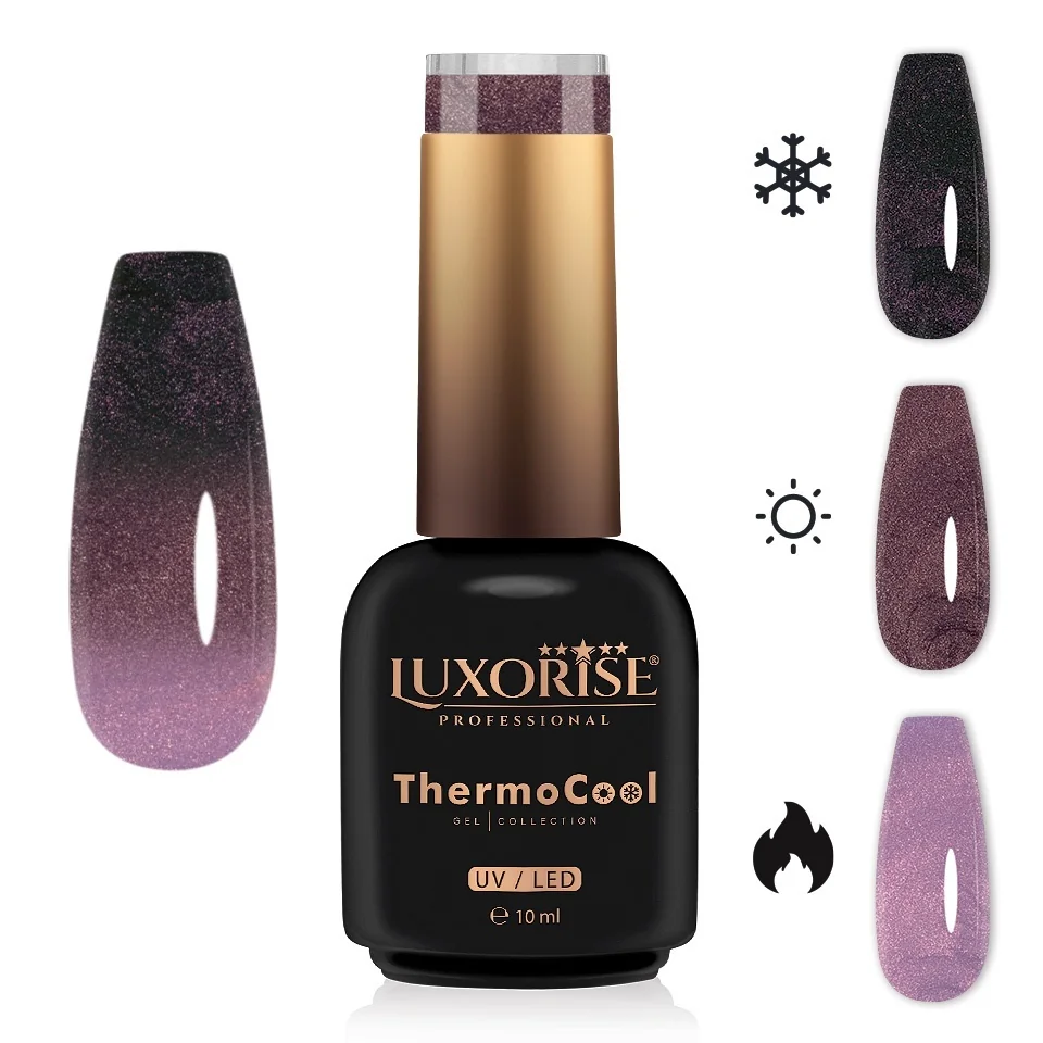 Oja Semipermanenta Termica 3 Culori LUXORISE ThermoCool - Purple Symphony 10ml