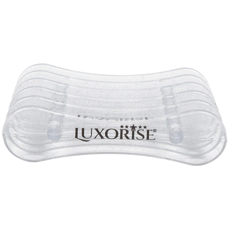 Suport Pensule Unghii LUXORISE 5 sloturi, Transparent cu Sclipici