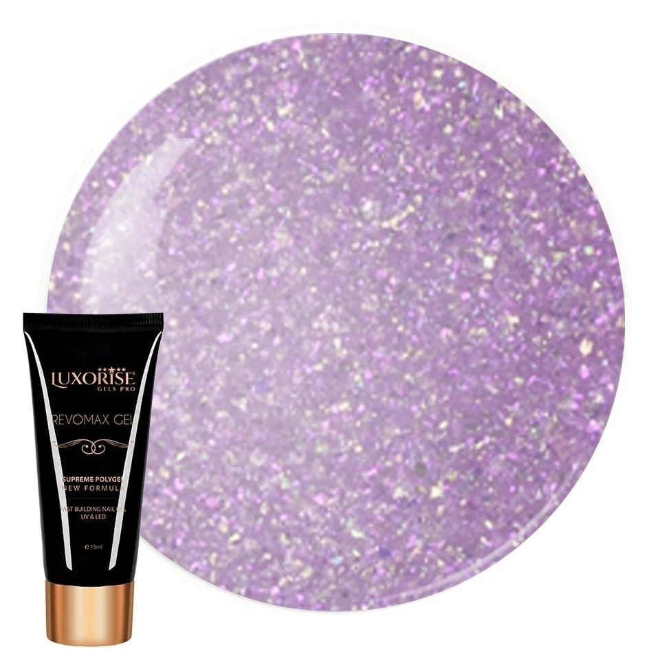 Polygel REVOMAX GEL LUXORISE Lilac Waves, 15ml