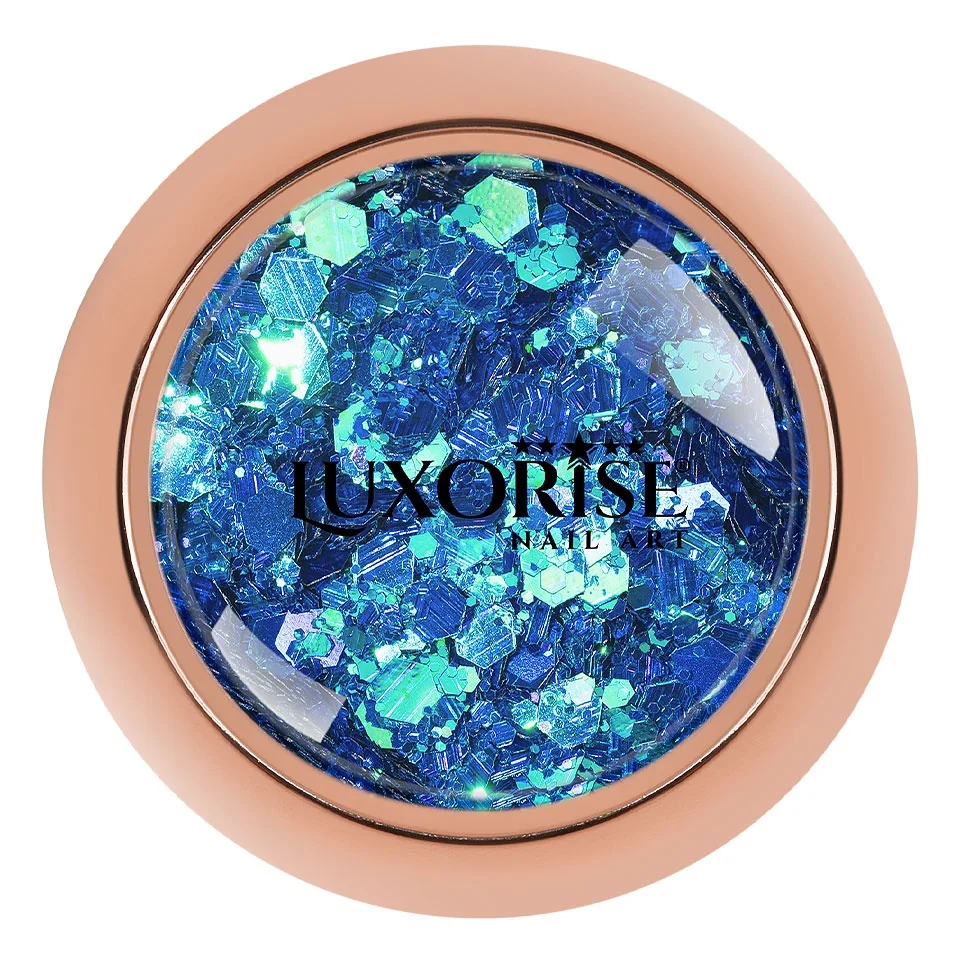 Paiete Unghii LUXORISE Blue Disco Lights