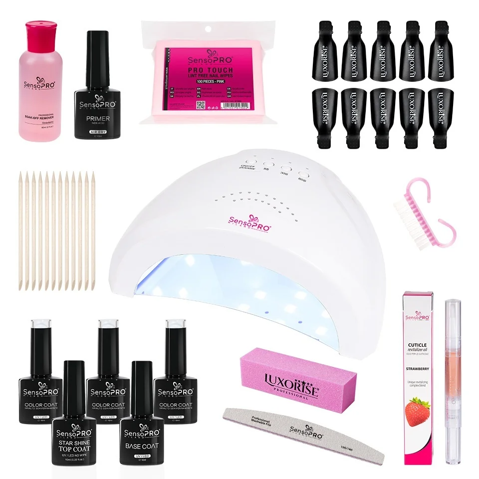 Kit Oja Semipermanenta SensoPRO Milano 10ml cu Lampa UV Creative Shine