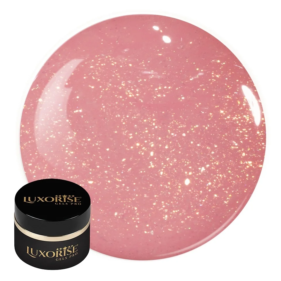 Gel UV Constructie Unghii RevoFlex LUXORISE 15ml, Shimmering Coral