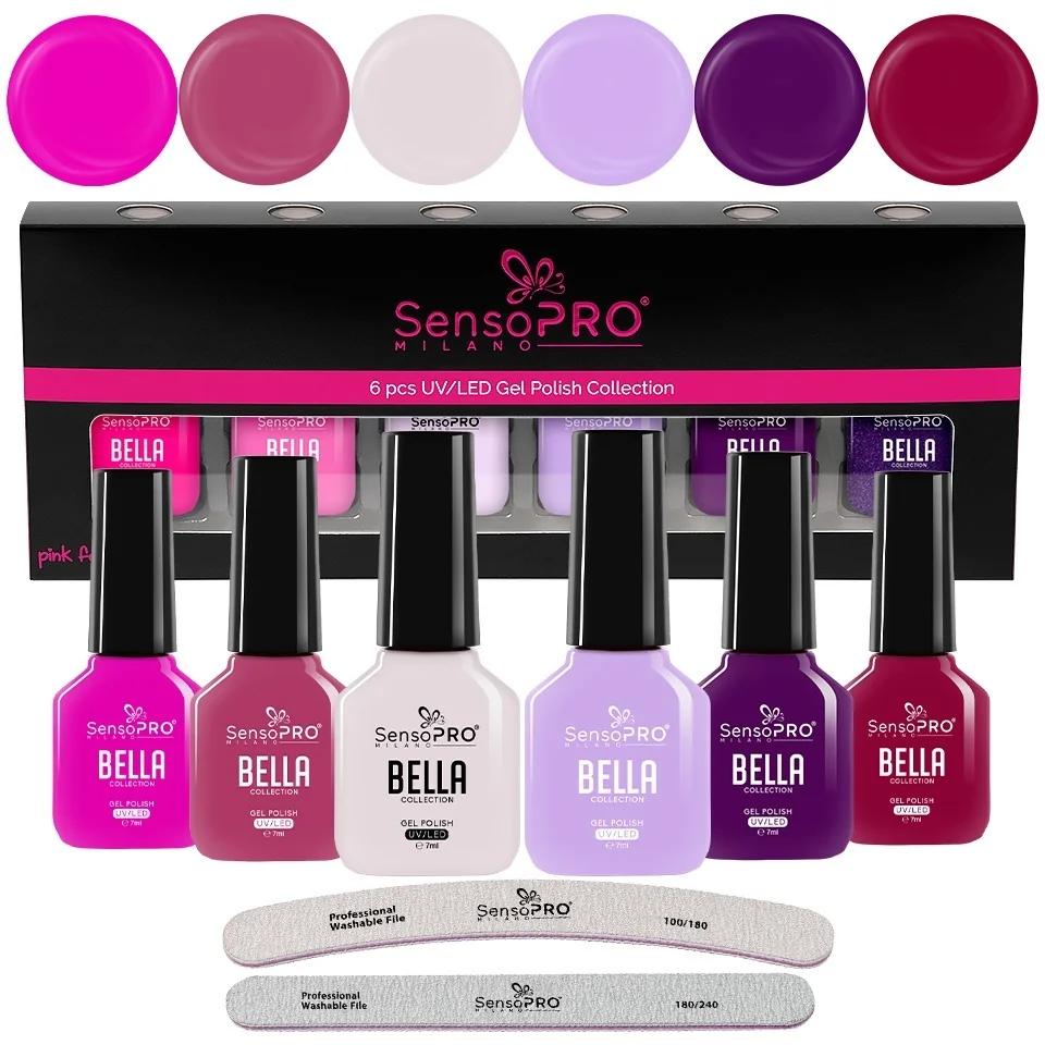 Set 6 Oje Semipermanente SensoPRO Milano, BELLA Romance