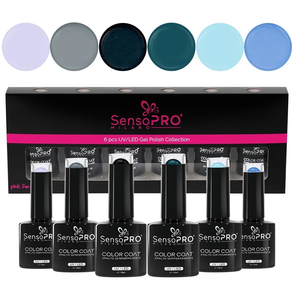 Set 6 Oje Semipermanente 10ml SensoPRO Milano, Dream Baby