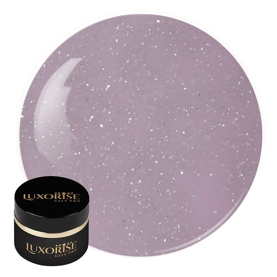 Gel UV Constructie Unghii RevoFlex Disco LUXORISE 15ml, Rosé Sparkle