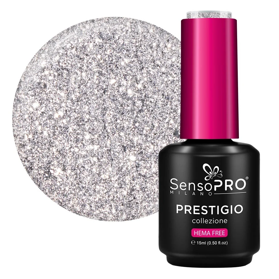 Oja Semipermanenta PRESTIGIO SensoPRO Milano - Silver Luxe 15ml