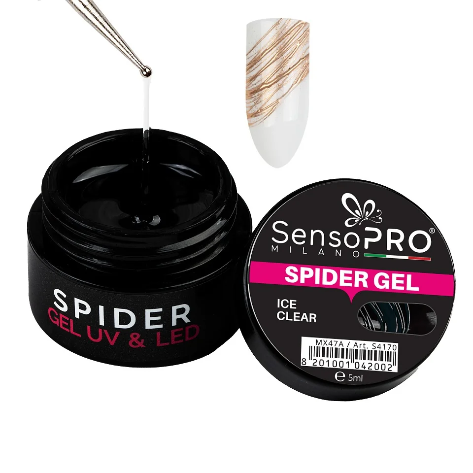 Spider Gel SensoPRO Milano Ice Clear, 5 ml