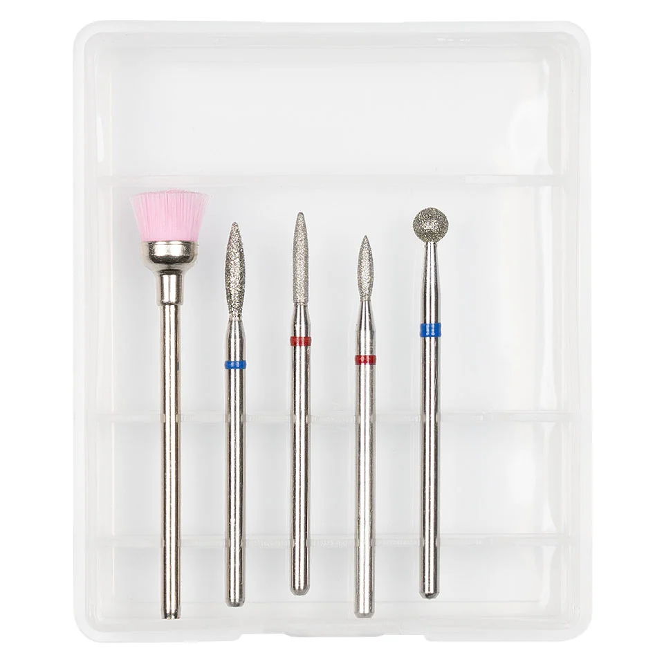 Capete Freza Unghii Diamantate LUXORISE #25, set 5 buc