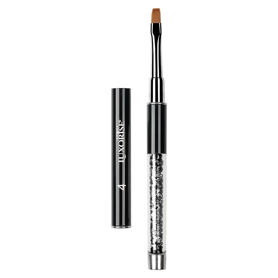Pensula Unghii Aplicare Gel Nr. 6 Crystal Black, LUXORISE