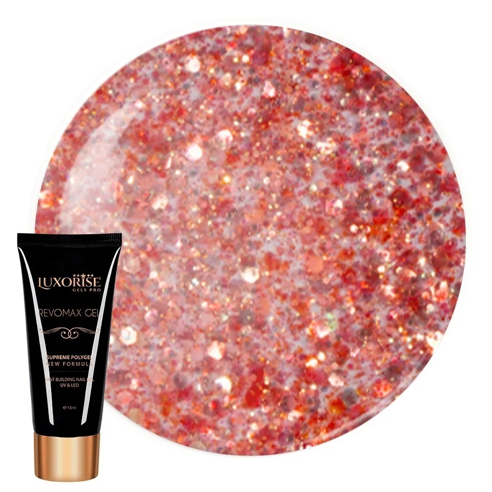 Polygel REVOMAX GEL LUXORISE Fire Crystal, 15ml