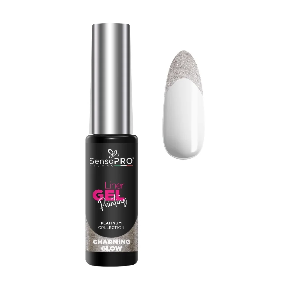 Liner Gel UV Pictura Unghii SensoPRO Milano Platinum - Charming Glow 8ml