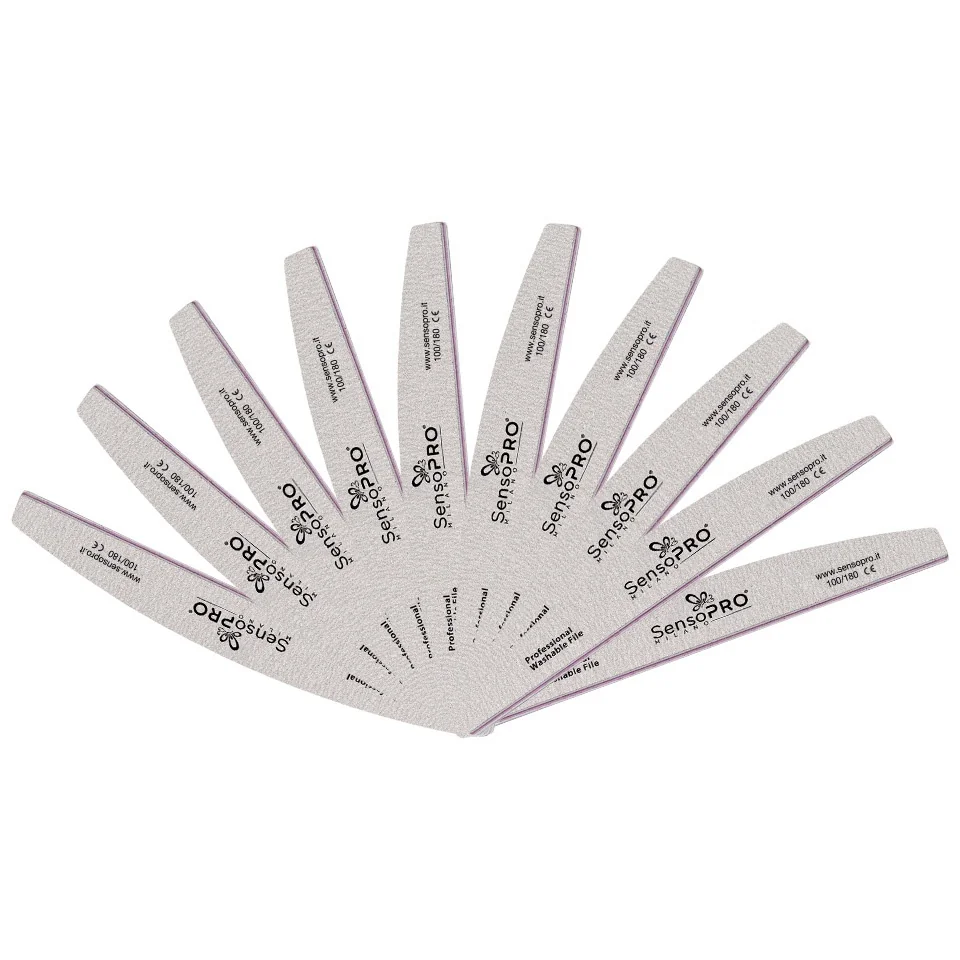 Set 10 Pile Unghii Semiluna granulatia 100/180 - SensoPRO Milano