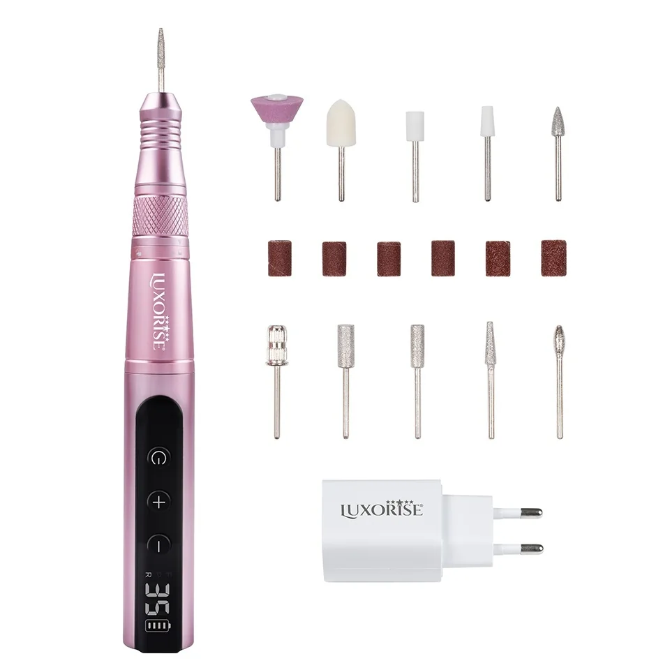 Freza Unghii Portabila cu Display Digital Titanium ProMAX - LUXORISE, Pink