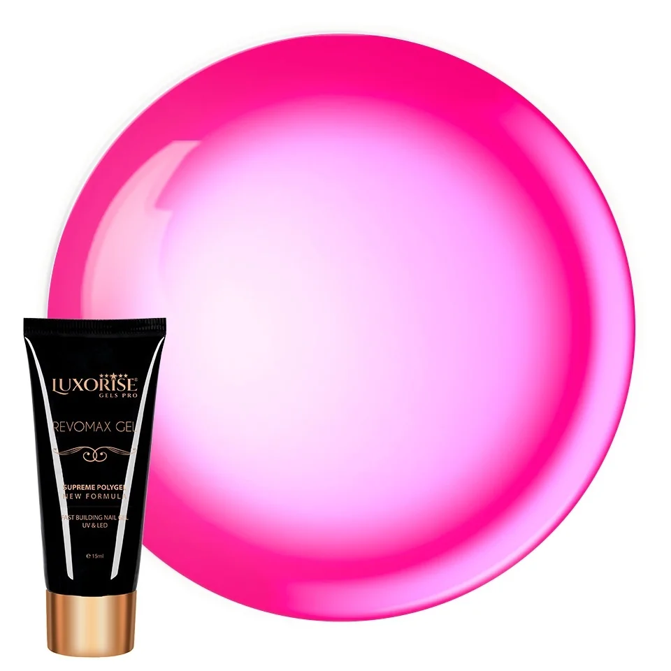 Polygel GlassStyle - REVOMAX GEL LUXORISE Electric Rose, 15ml