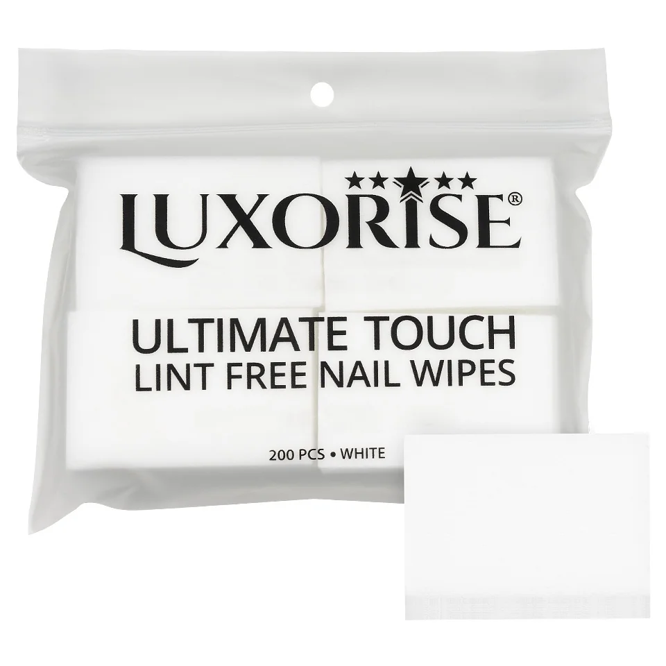Servetele Unghii Ultimate Touch LUXORISE, Strat Dublu, 200 buc, Alb