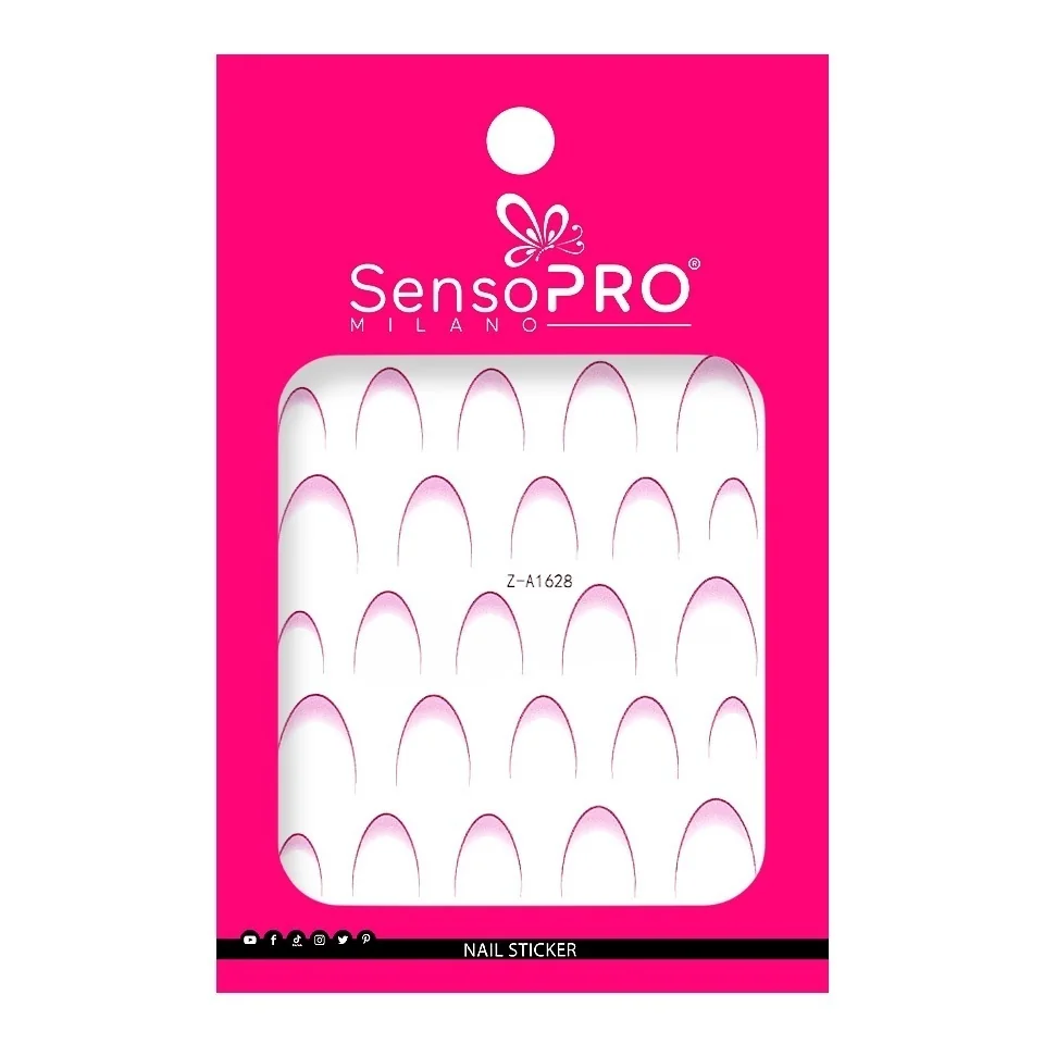 Abtibild Unghii SensoPRO Milano - French Ombre Pink