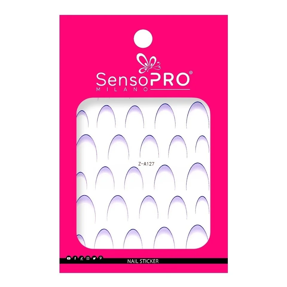 Abtibild Unghii SensoPRO Milano - French Indigo