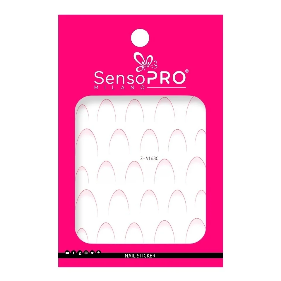 Abtibild Unghii SensoPRO Milano - French Rosy