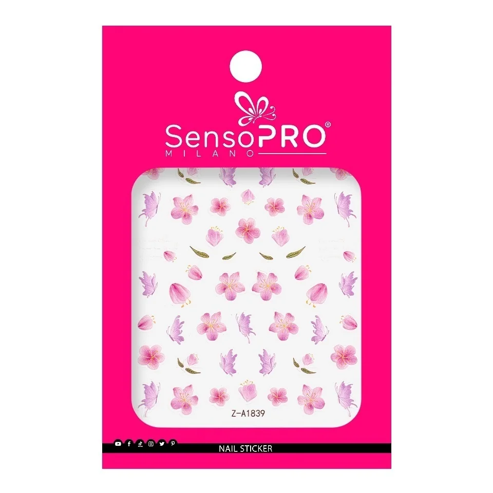 Abtibild Unghii SensoPRO Milano - Pink Blossom