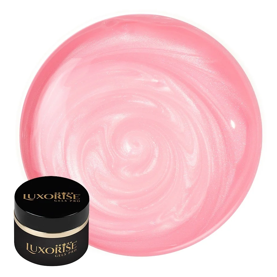 Gel UV Constructie Unghii RevoFlex Royal Pearls LUXORISE 15ml, Rose Temple