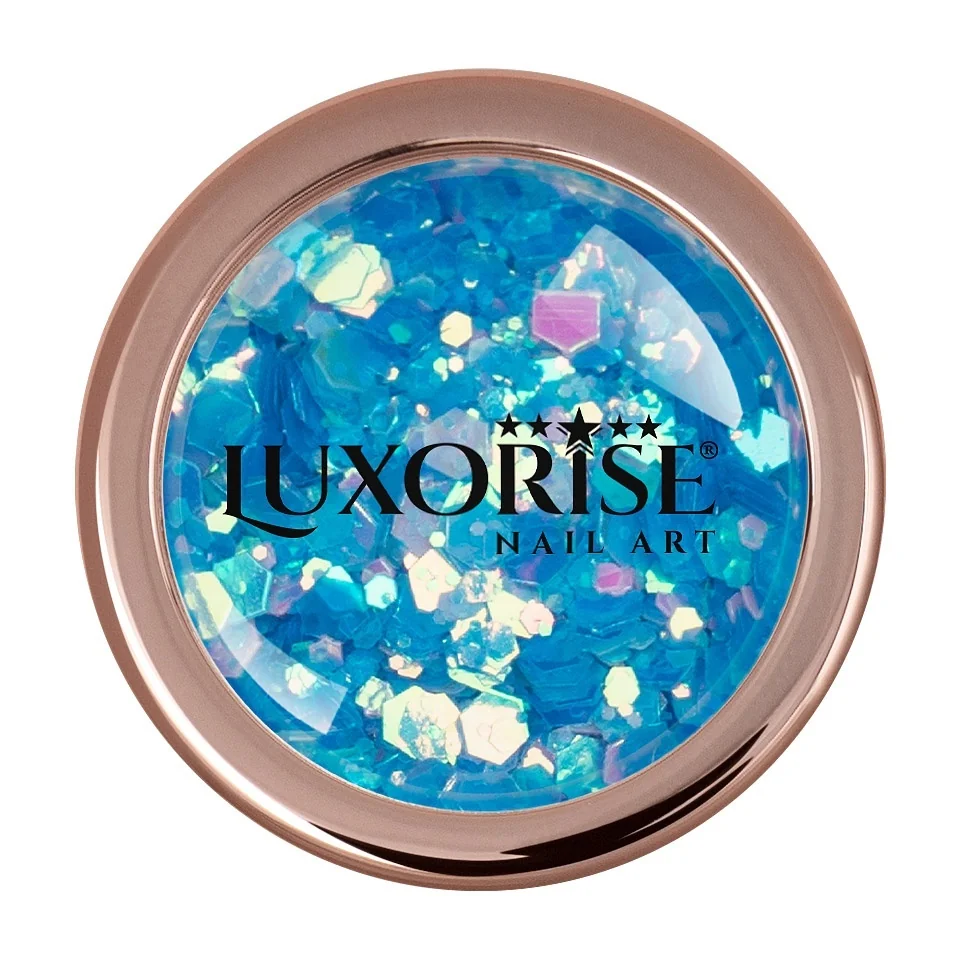 Paiete Unghii Neon Fluorescent LUXORISE, Blue