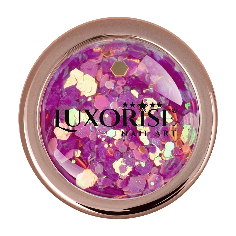 Paiete Unghii Neon Fluorescent LUXORISE, Purple